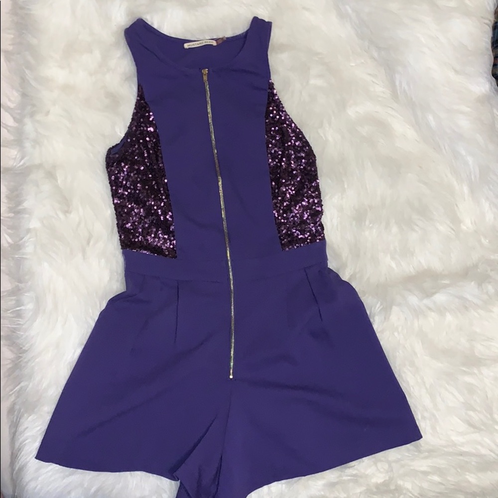 Purple sequenced romper